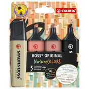 Stabilo STABILO osvetljevalec BOSS ORIGINAL NatureCOLORS, etui 4, (21655776)