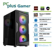PCPLUS Gamer Ryzen 7 5800X 32GB 1TB SSD RTX 5070 OC 12GB Windows 11 Home gaming namizni računalnik