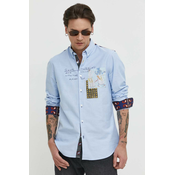 Pamucna košulja Desigual za muškarce, regular, s button-down ovratnikom