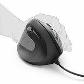 HAMA Vertikalni, ergonomski miš "EMC-500L" za ljevoruke, kabel, crni