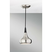 Feiss FE-BESO-P-S-BS - Luster na sajli BESO 1xE27/60W/230V matni hrom/crna