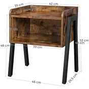 Songmics Nočna omarica 42x52x35 cm rjava