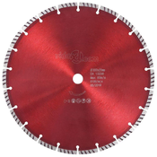 Dijamantni disk za rezanje s turbo segmentima celicni 300 mm