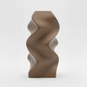 shumee Rjava dekorativna valovita vaza za rože, spiralna oblika, elegantna