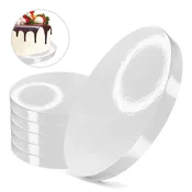 shumee Podstavek za torto, bela, 25 cm, komplet 5 okroglih bobnov za torto, Premium Brand4Cake