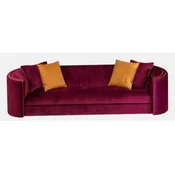 Casa Padrino luxury sofa purple/orange 275 x 89 x H. 75 cm - Living room sofa - Hotel sofa - Living room furniture - Living room furnishings - Hotel furniture - Luxury furniture