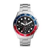 Ročna ura Fossil Chronograph FS5767 Silver/Black
