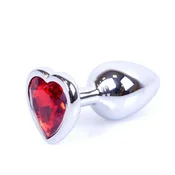 Gardj Europe Plug-Jewellery Srebrno srce PLUG – rdeče