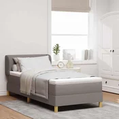 vidaXL vidaXL Postelja s vzmetnico v taupe barvi - 100x200 cm Tkanina, (22051901)