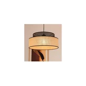 Luster na sajli BOHO 1xE27/60W/230V precnik 40 cm crna/ratan
