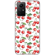 Ovitek Print za Xiaomi Redmi 12S My Print Cover, Cherry Pattern, rdeča in bela