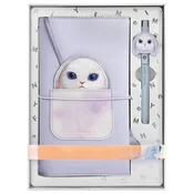 slomart Komplet Nimmy Big Eyed Pet 2.0 Zajček 2v1 zvezek + pisalo - vijoličen