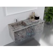 Casa Padrino Luxury Bathroom Set Gray Mottled Porcelain - Hotel Bathroom Furniture