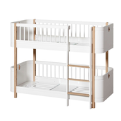 oliver furniture® krevet  na kat mini+ low bunk bed 60x160 white/oak