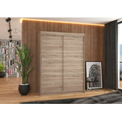 Garderobna omara z drsnimi vrati Denver - 150 cm - tartuf