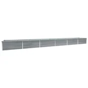 Povišena vrtna gredica od pocincanog celika 600x80x45 cm siva