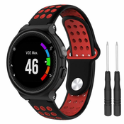 BStrap Garmin Forerunner 235 Silicone Sport pašček, Black/Red