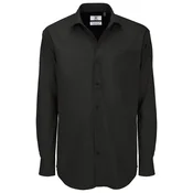 KOŠULJA MUŠKA DUGI RUKAVI B&C HERITAGE 125G ČRNA 2XL