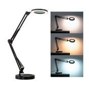 Brilagi - LED Prigušiva stolna lampa s povecalom LED/12W/5V 3000/4200/6000K crna