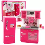 slomart Lean Toys kuhinjski set za punčke (hladilnik, pečica, dodatki)