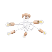 Sollux SL.1475 - Plafonski luster EMBER 5xE27/15W/230V bela/bež/buk
