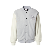 Champion Authentic Athletic Apparel Prehodna jakna svetlo siva/bela