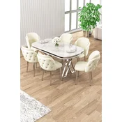 Hanah Home Trpezarijski set, 7 komada, Svetlozeleni