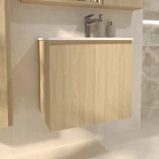 Kupaonski element viseci s umivaonikom Concepto+ Olivia 60, hrast, 2 vrata