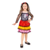 Otroški kostum za noč čarovnic mehiška okostnjakinja, velikost S