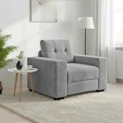 Sofa fotelja svijetlosiva 100x78x80 cm baršun