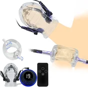 SuperLove E-Stim CBT Set Glans Trainer & testicles Ring