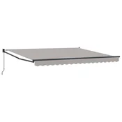 Vidaxl Vlečna tenda Svetlo siva 400 x 300 cm