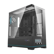 darkFlash Računalniški ohišje Darkflash DY451 PRO (črno) + 1 ventilator