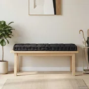 vidaXL Talna sedežna blazina za paleto bombaž 120x40x7 cm črna