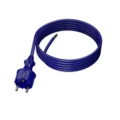 shumee 3 m priključni kabel z ravnim vtičem 250 V 16 A 3 x 1,5 mm2 IP44 H07BQ-F PP-40H moder W-98452