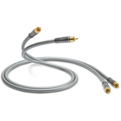 Kabel za zvucnici QED - Performance Audio 40i, 4x RCA, 1 m, sivi