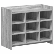 vidaXL omara za čevlje Siva Sonoma 85 x 39,5 x 70 cm Inženirski les