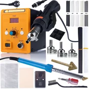 Rosfix ROSFIX 858D KOMPLET POSTAJE ZA SPAJKANJE Z VROČIM ZRAKOM + BLUE LARK 80W BL80W SPAJKALNIK S KOMPLETOM DODATKOV (PLASTIKA, MREŽICA) + PROWELDER KIT MINI, (21739279)