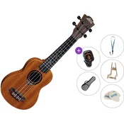 LAG BABY TKU-110 Tiki Premium SET Natural Satin Soprano ukulele
