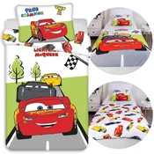 Disney DISNEY Avtomobili Barvita, obojestranska otroška posteljnina iz bombaža z zadrgo, 100% bombaž 100x135cm+40x60cm OEKO-TEX