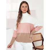 Sweter damski STRIPELO różowy Dstreet