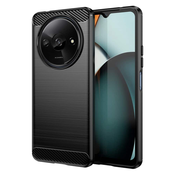 Techsuit Carbon Silicone ovitek za Xiaomi Redmi A3 – črn