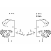PLASTIKA I ZAVRTANJ RUCICA MENJACA/KOCNICA ZA SHIMANO SL-RS43-7 DESNA