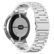 Silikonski pas Techsuit W010 za Google Pixel Watch 4 45mm - srebrn