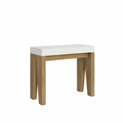 Ityhome Ityhome 90 x 77 konzolna miza bela/rjava, (20847774)