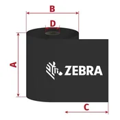 Zebra ZipShip 3300 trak, 110 mm x 74 m, TTR, vosek/smolo, D12/OUT