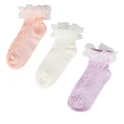 Kratke nogavice JENNY 7KB-004-SS25 (3-pack) Roza
