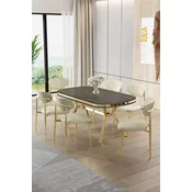 Hanah Home Trpezarijski set, 7 komada, Svetlozeleni