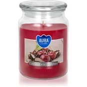 eoshop Sveča v kozarcu ČEŠNJA Z ODIŠANJEM ČOKOLADE 500g