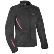 Ženska motoristicka jakna Oxford Iota 1.0 Air crno-roza